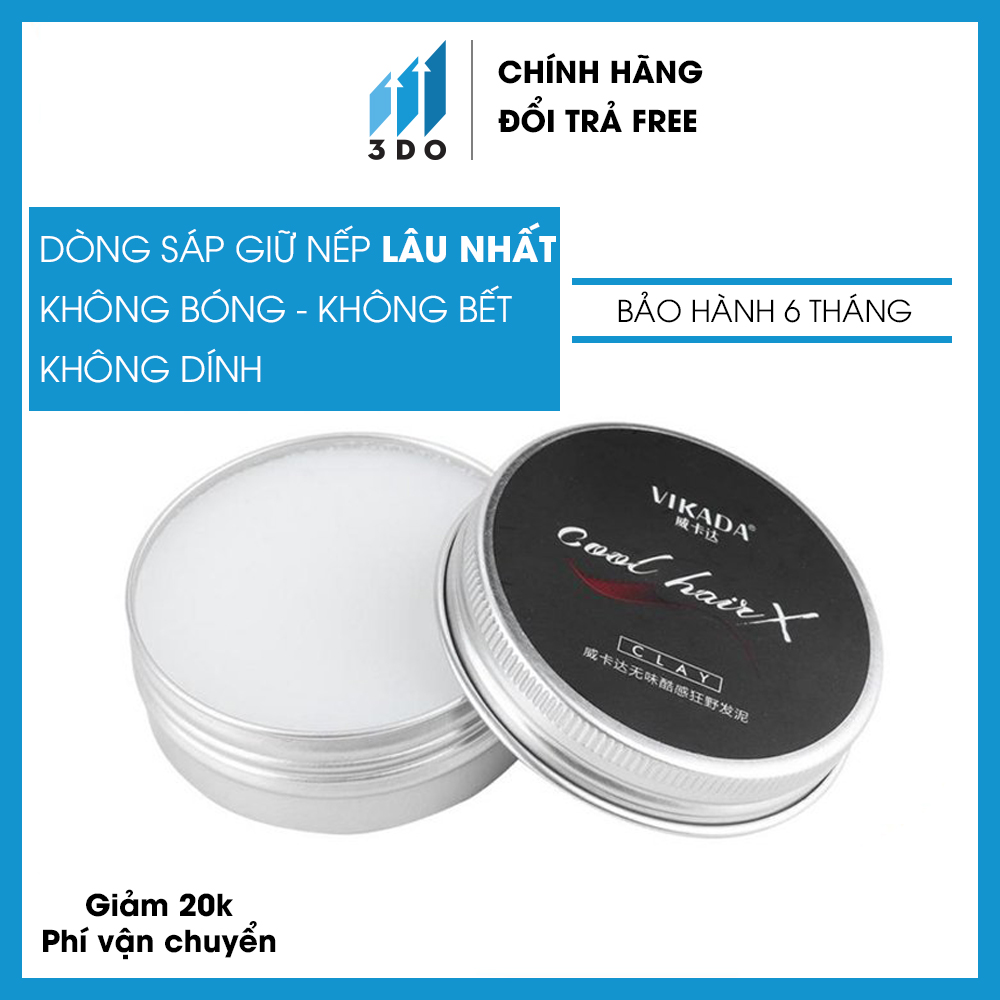 Sáp vuốt tóc nam VIKADA 2020 giúp tóc giữ nếp, chất sáp dễ vuốt hương thơm dễ chịu lựa chọn cho tóc khó vào nếp, giữ nếp khi đội mũ bảo hiểm