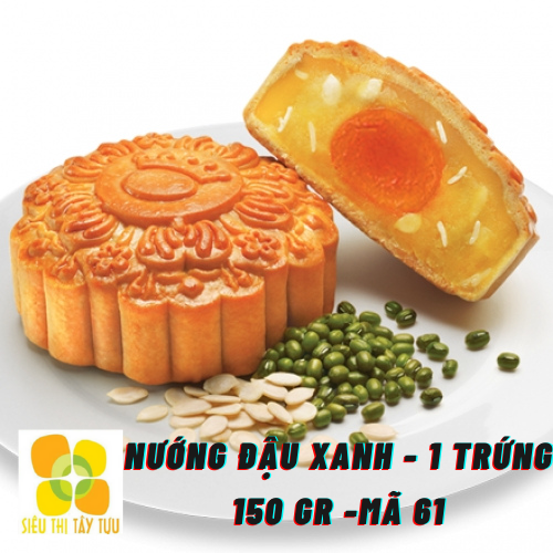 Bánh trung thu kinh đô Nướng Đậu Xanh 1 trứng 150gr | Siêu Thị Tây Tựu