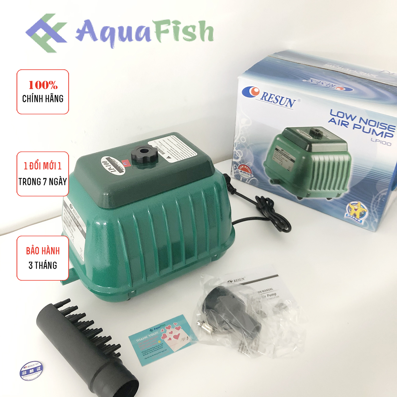 [HOÀN TIỀN 10%]Máy Sục Khí Resun LP 100 Chuyên Dụng Cho Hồ Cá Koi, Bể Cá Rồng