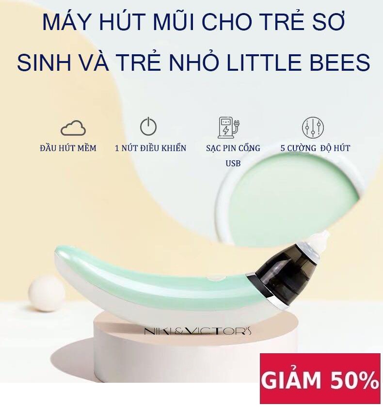 ( hàng sẵn ) Máy hút mũi cầm tay cho bé Máy hút mũi comfybaby Máy hút mũi điện tự động Little Bees 100% an toàn Giúp Cho Đường Hô Hấp Của Các Bé Được Thông Thoáng bảo vệ bé iu