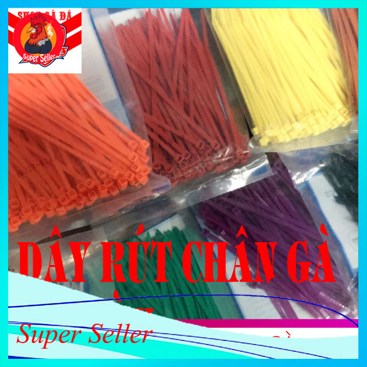 5 bịt dây rút đánh dấu gà - gồm 5 màu