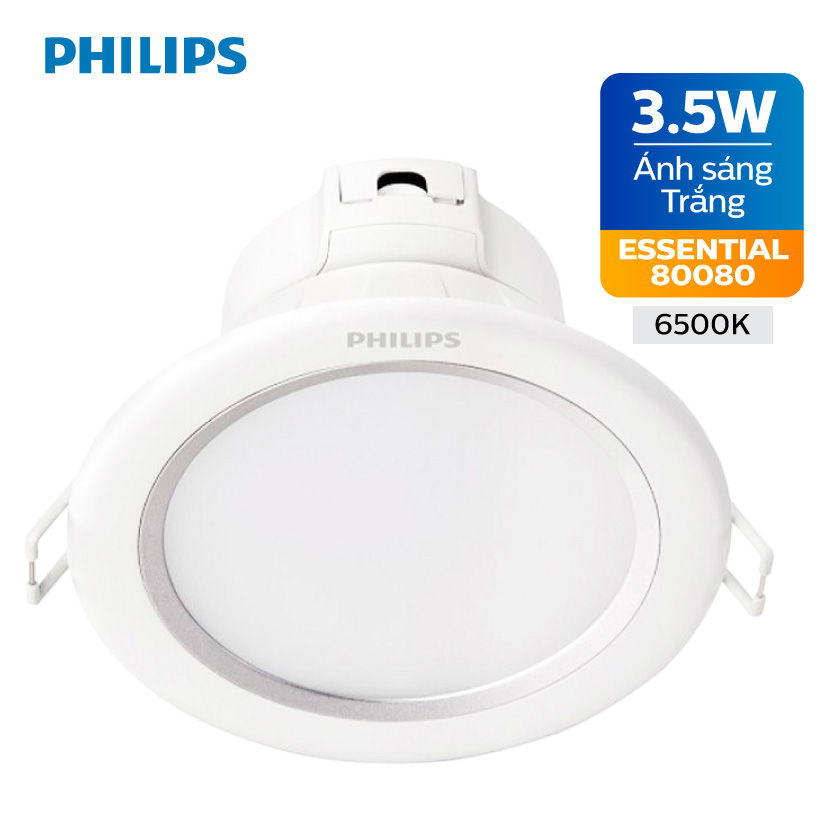 Đèn led downlight âm trần philips dòng 80080 3.5w d80 - ánh sáng trắng