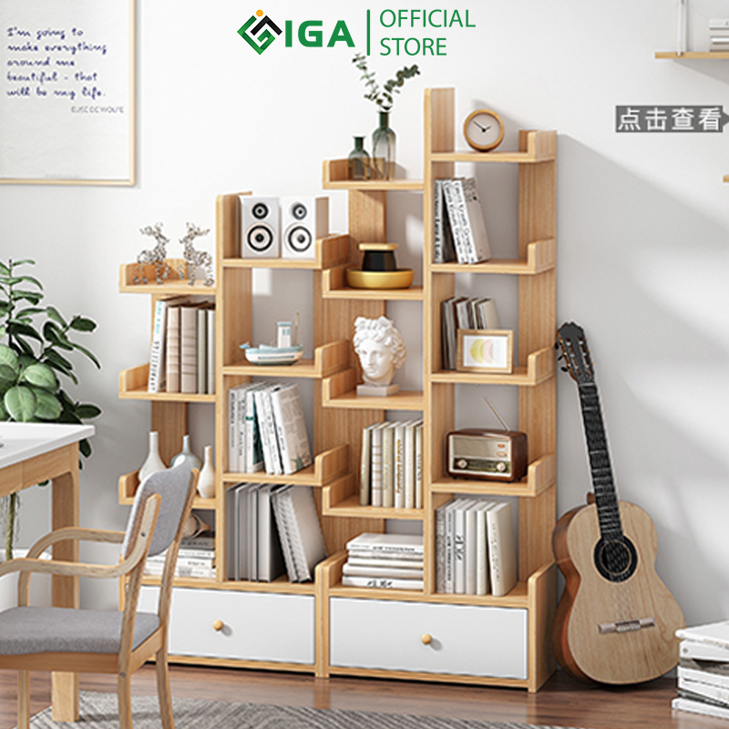 Kệ sách hình cây, kệ sách đa tầng thông minh tihcs hợp decor phòng IGA -GP171