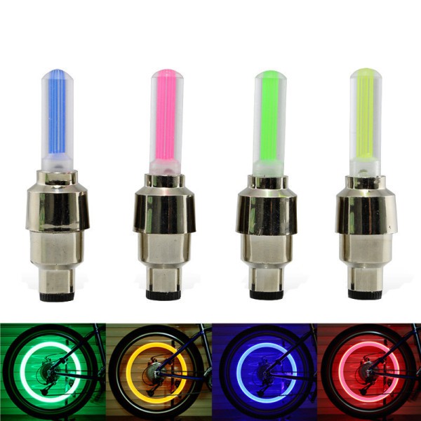 Đèn led gắn van bánh xe đạp độc đáo