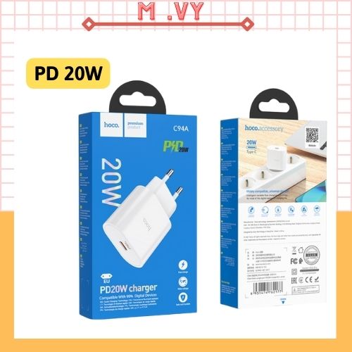 Củ sạc nhanh hoco c94a pd 20w