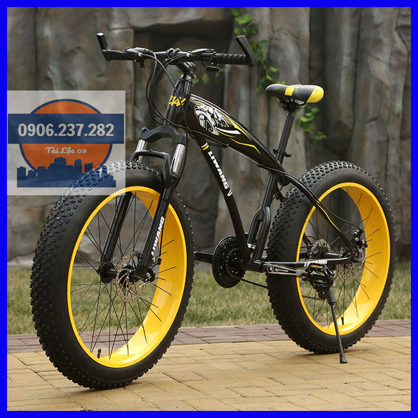 Xe đạp bánh béo 26inch MAQISI 7 tốc độ - khung cacbon siêu nhẹ KÈM CHẮN BÙN, xe đạp thể thao bánh béo, xe đạp địa hình, xe đua bánh béo, xe đạp trượt tuyết, xe đạp bánh béo thể thao, xe đạp bánh béo cao cấp