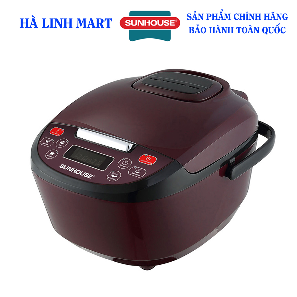 NỒI CƠM ĐIỆN TỬ SUNHOUSE SHD8909 - Nồi cơm điện 1l8,  6 chế độ nấu, công suất 700W, Bảo hành 12 tháng