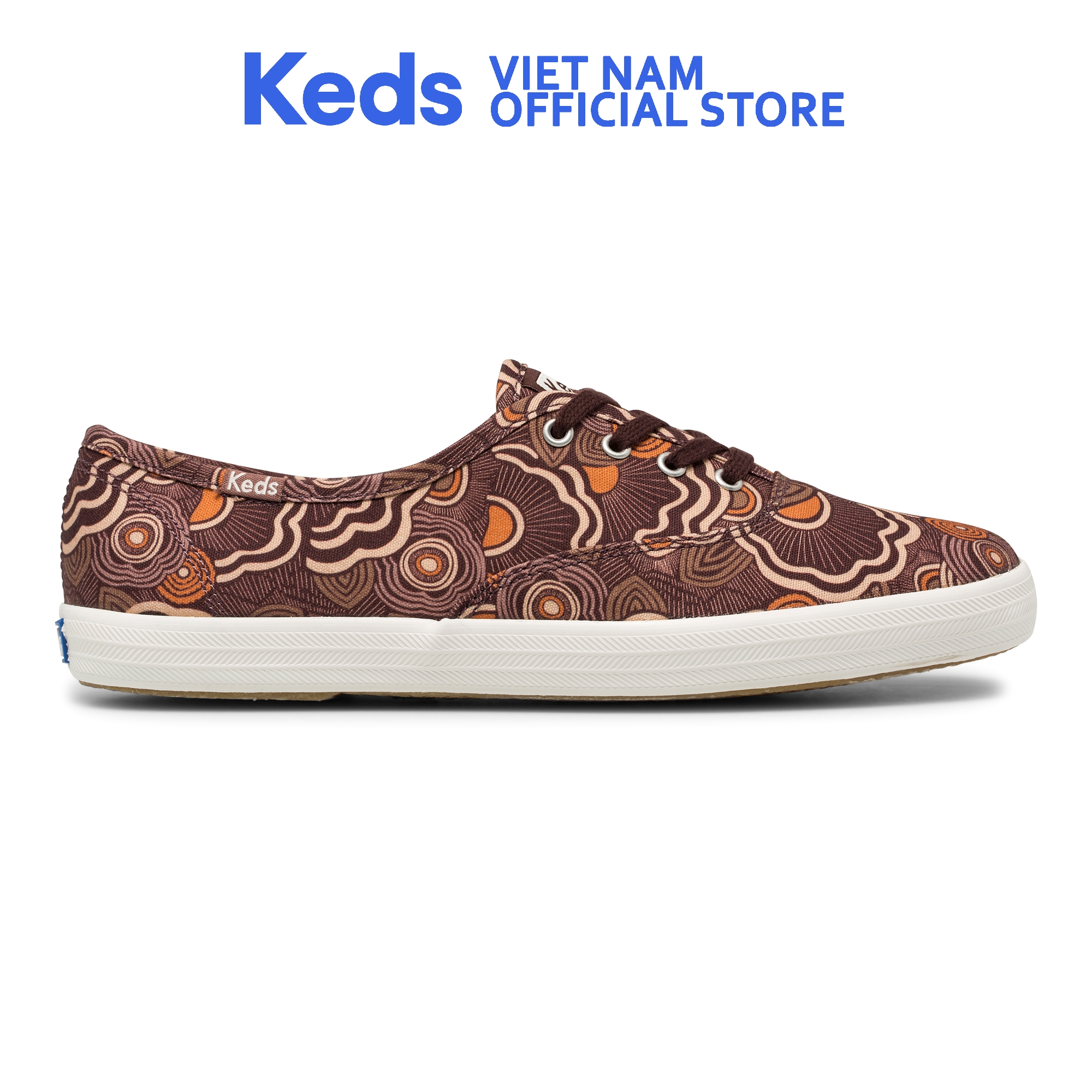Giày Keds Nữ- Champion Canvas Organic Brown - KD065428