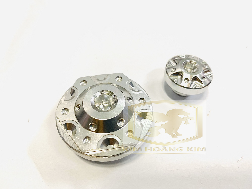 Ốc Mâm Lửa Nhôm lên màu Gr5 kiểu Salaya gắn xe máy Wave,Dream,Winner... (màu Bạc)