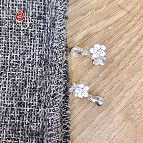 [HCM]Khoen bạc móc mặt họa tiết hoa mai 5 cánh - Ngọc Qúy Gemstones