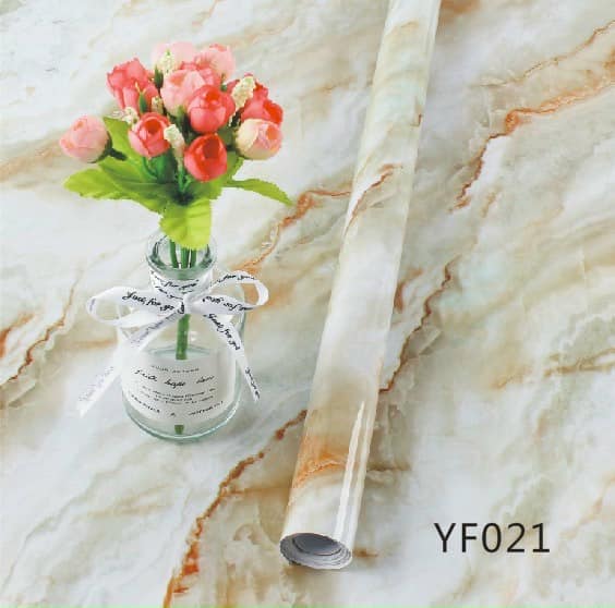 3 mét decal dán bếp cách nhiệt (decal tráng nhôm) khổ rộng 60cm mẫu vân đá nâu loang