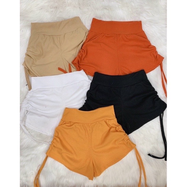 [Free ship khi mua 2 sản phẩm] Quần short rút dây đùi tập gym được, Cherry shop 10, chất vải thun gân co giãn tốt free size dưới 58kg.