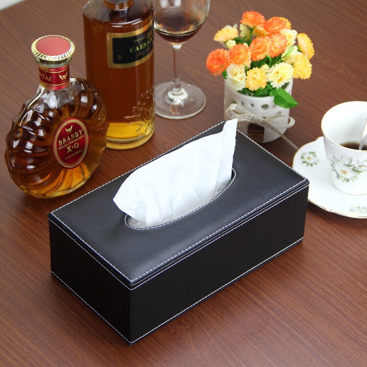Hộp đựng khăn giấy bọc da cao cấp