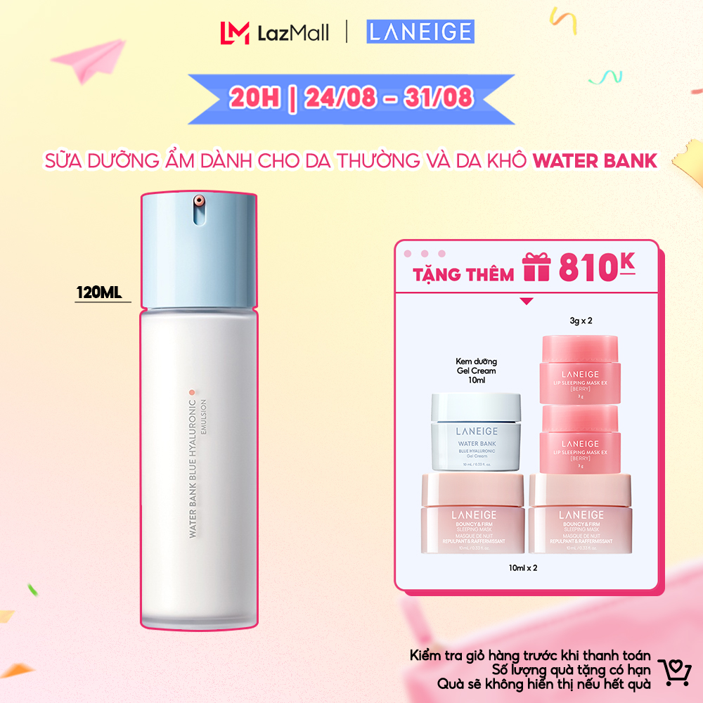 Sữa Dưỡng Ẩm Cho Da Thường Da Khô Laneige Water Bank Blue HA Emulsion Dry 120ML