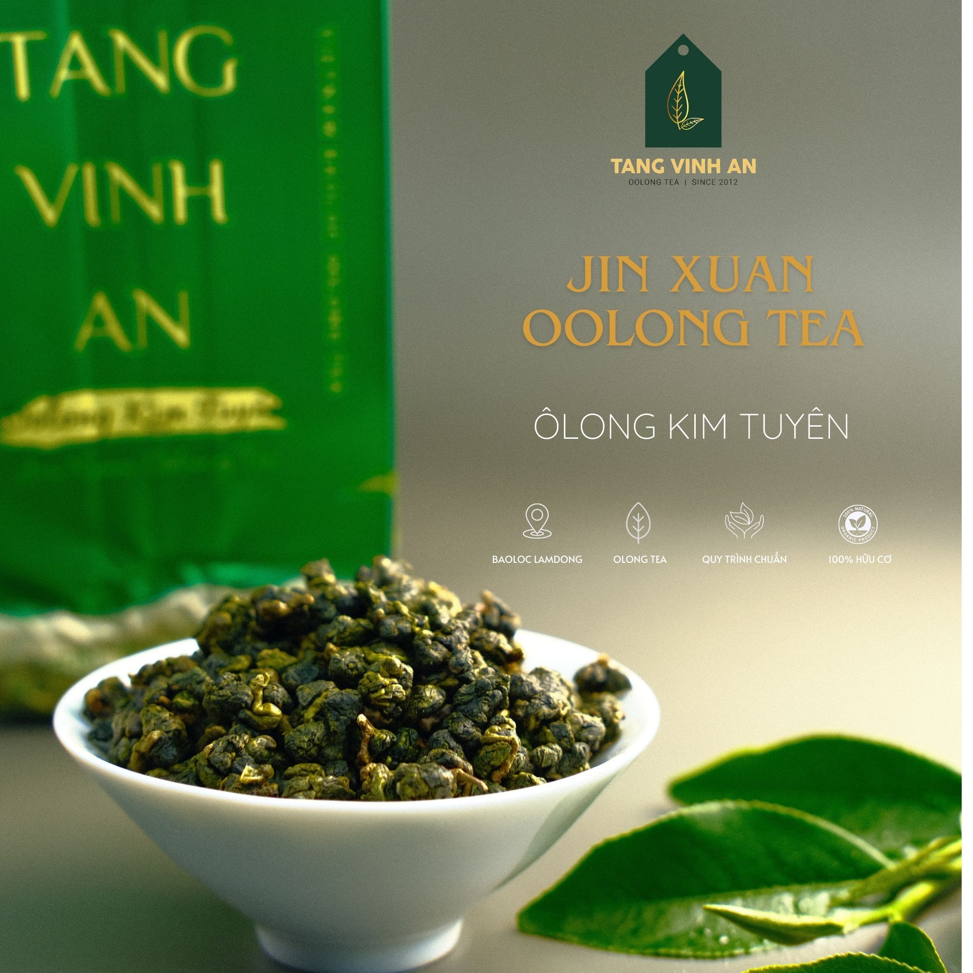 Trà ô long kim tuyên phiên bản mới - trà bảo lộc