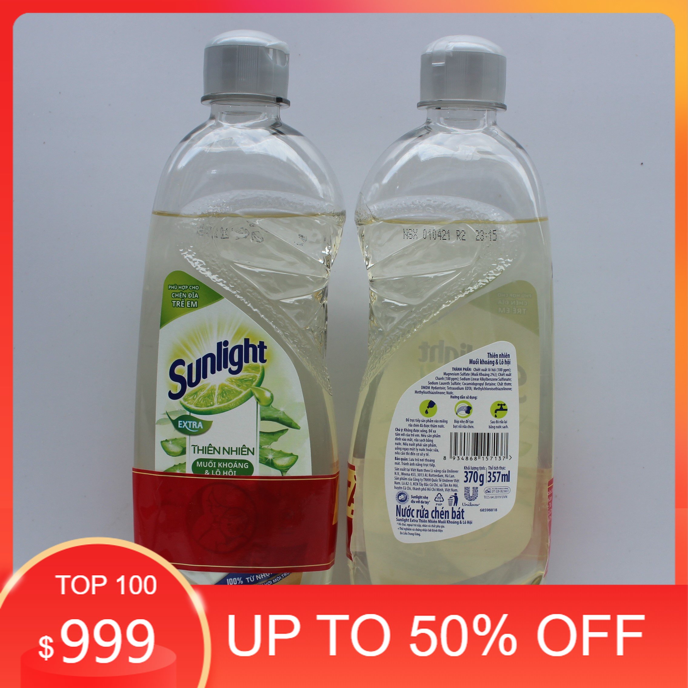 Nước rửa chén Sunlight 370g