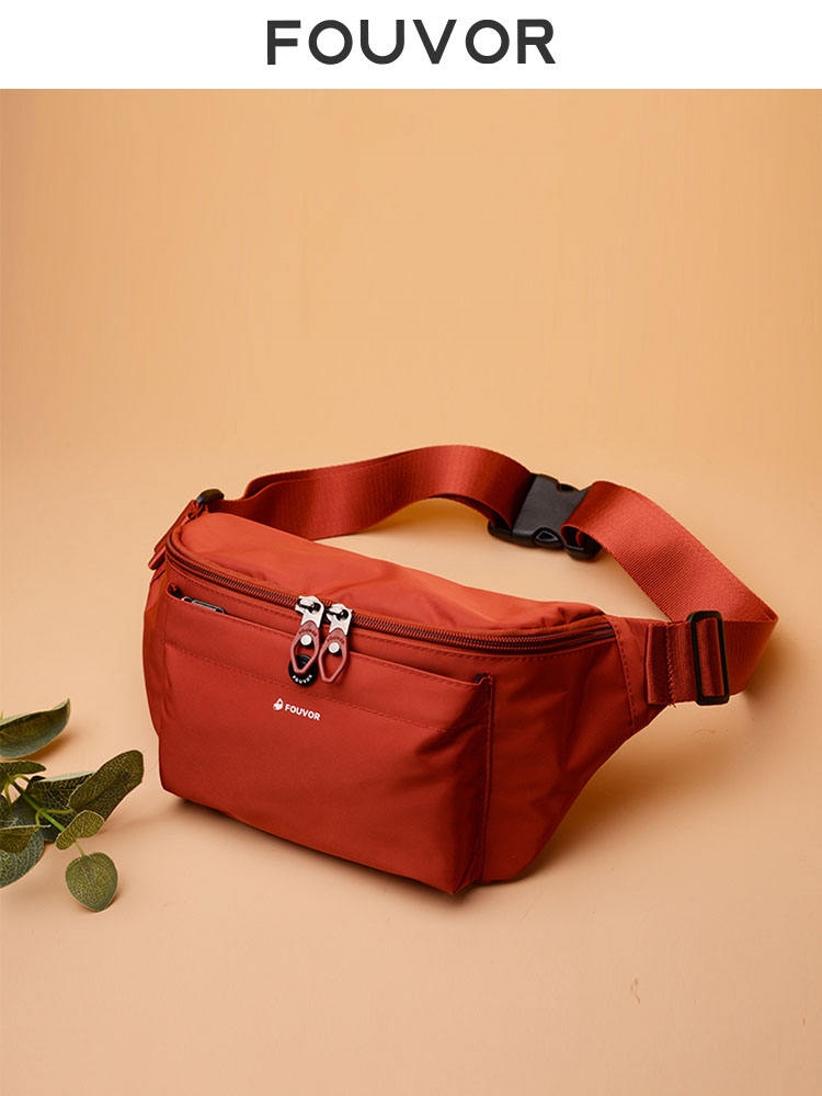 Korean version CallawayˉMALBON¯ Running waist bag for women 2023 new crossbody bag fashionable chest bag mobile phone small bag shoulder bag sports canvas bag