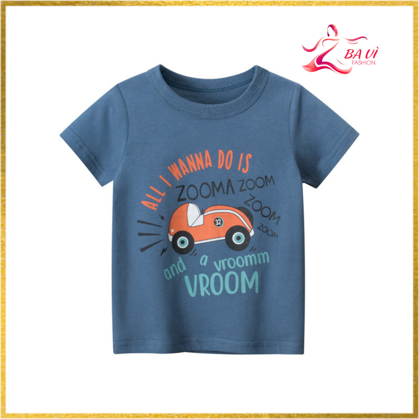 [Mua 1 tặng quà,hỗ trợ ship 15k] Áo Thun Bé Trai Cộc Tay Size Từ 1 Tuổi - 7 Tuổi- BA VÌ FASHION, áo  họa tiết đẹp, from  rộng  Từ 8-30kg