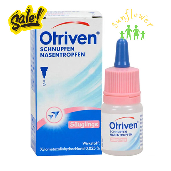 Nhỏ mũi Otriven màu xanh 0,025% cho bé từ sơ sinh đến 2 tuổi của Đức