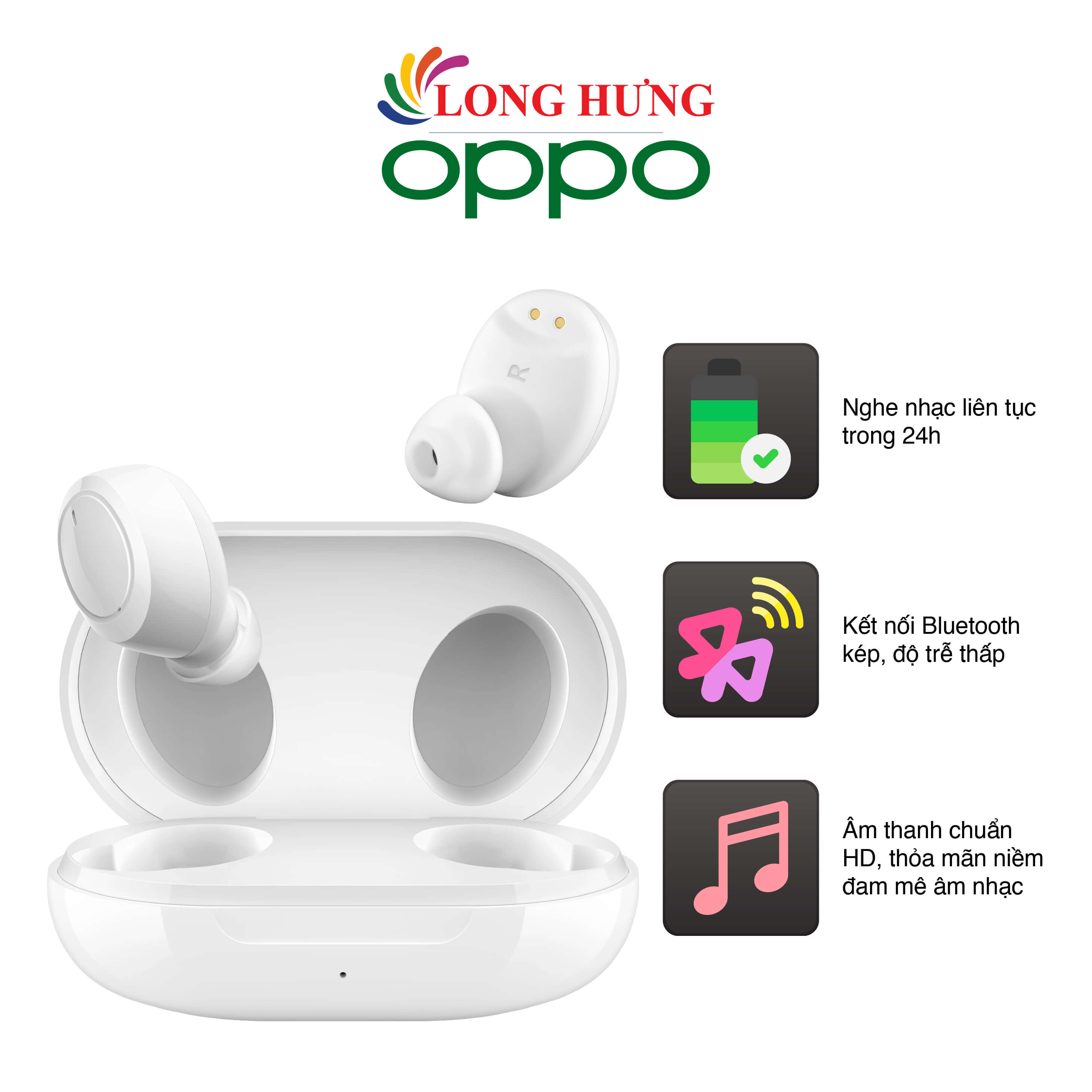 Tai nghe Bluetooth True Wireless Oppo Enco Buds ETI81 - Hàng Chính Hãng