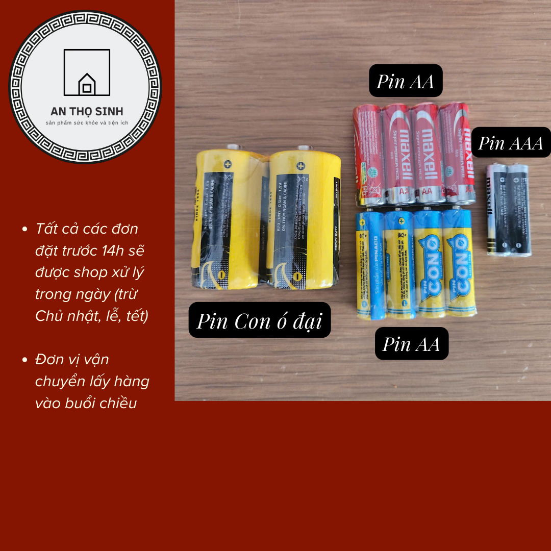 [Bán lẻ] Pin dùng một lần cho các thiết bị điện tử (Pin Đại, Pin AA, Pin AAA)
