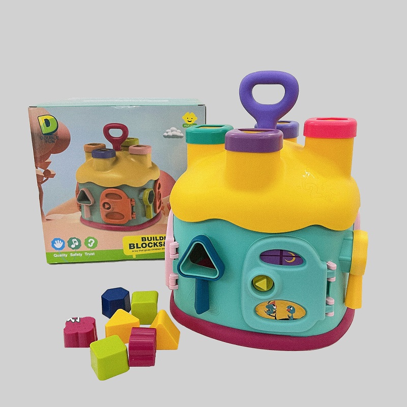 Đồ chơi giáo dục nhà thả hình khối cao cấp kèm mở khóa giáo cụ Montessori