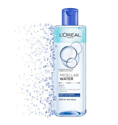 .t.ẩ.y. trang loreal micellar sạch sâu 3in1 dành cho da trang điểm 95-400ml