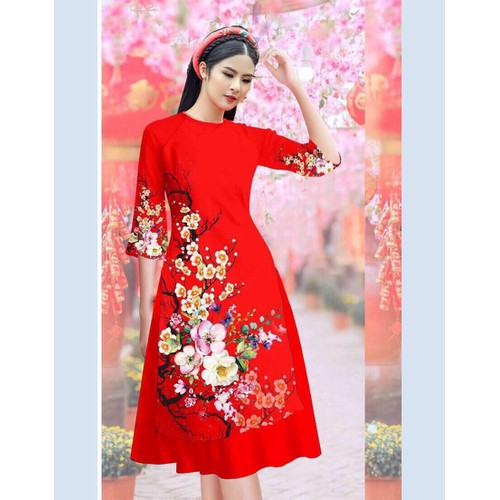 [HCM]ÁO DÀI CÁCH TÂN - ÁO DÀI CÁCH TÂN BIGSIZE -  ÁO DÀI CÁCH TÂN MẪU MỚI NHẤT CHẤT VẢI GẤM LỤA CAO CẤP CO GIẢN NHẸ CÓ SIZE LỚN