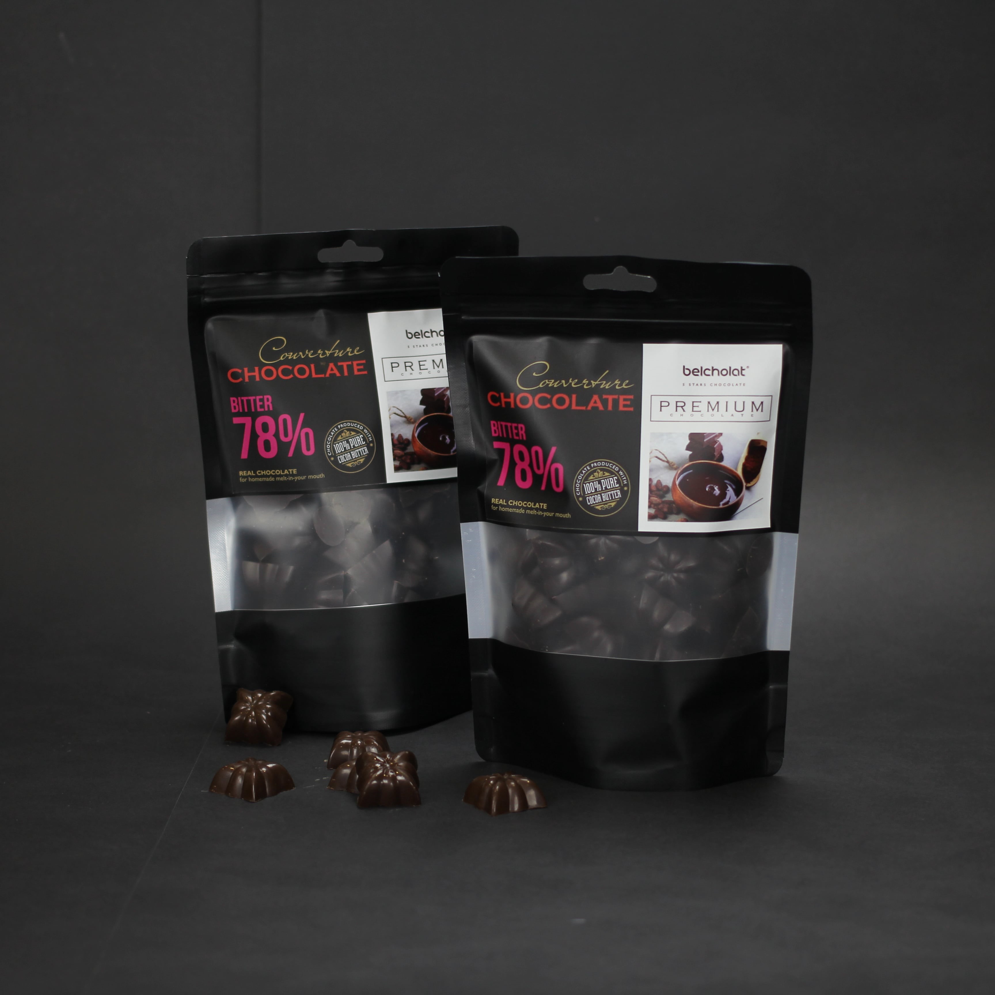 Socola đen đắng belcholat 78% túi 150g/270g - bitter couverture chocolate belcholat 78% bag 150g/270g