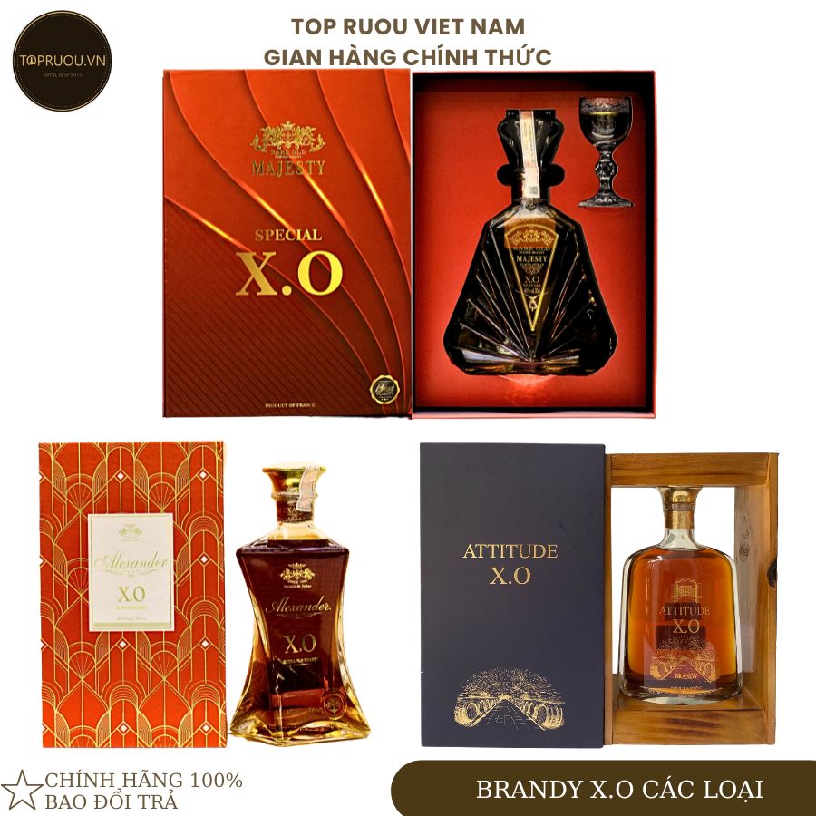 Rượu Brandy XO Alexander - Attitude - Majesty 700ml