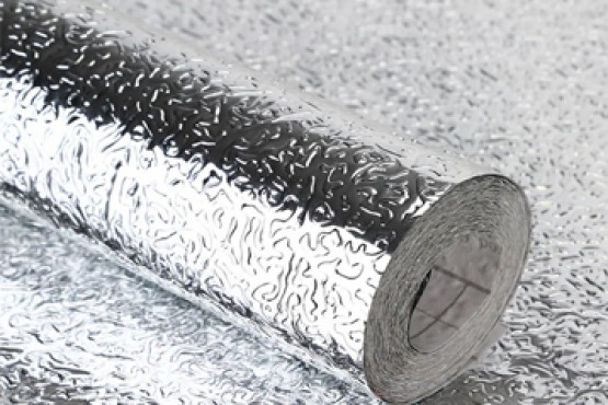 Miếng dán bếp phủ bạc chống dầu mỡ, cuộn giấy bạc dán bếp cách nhiệt