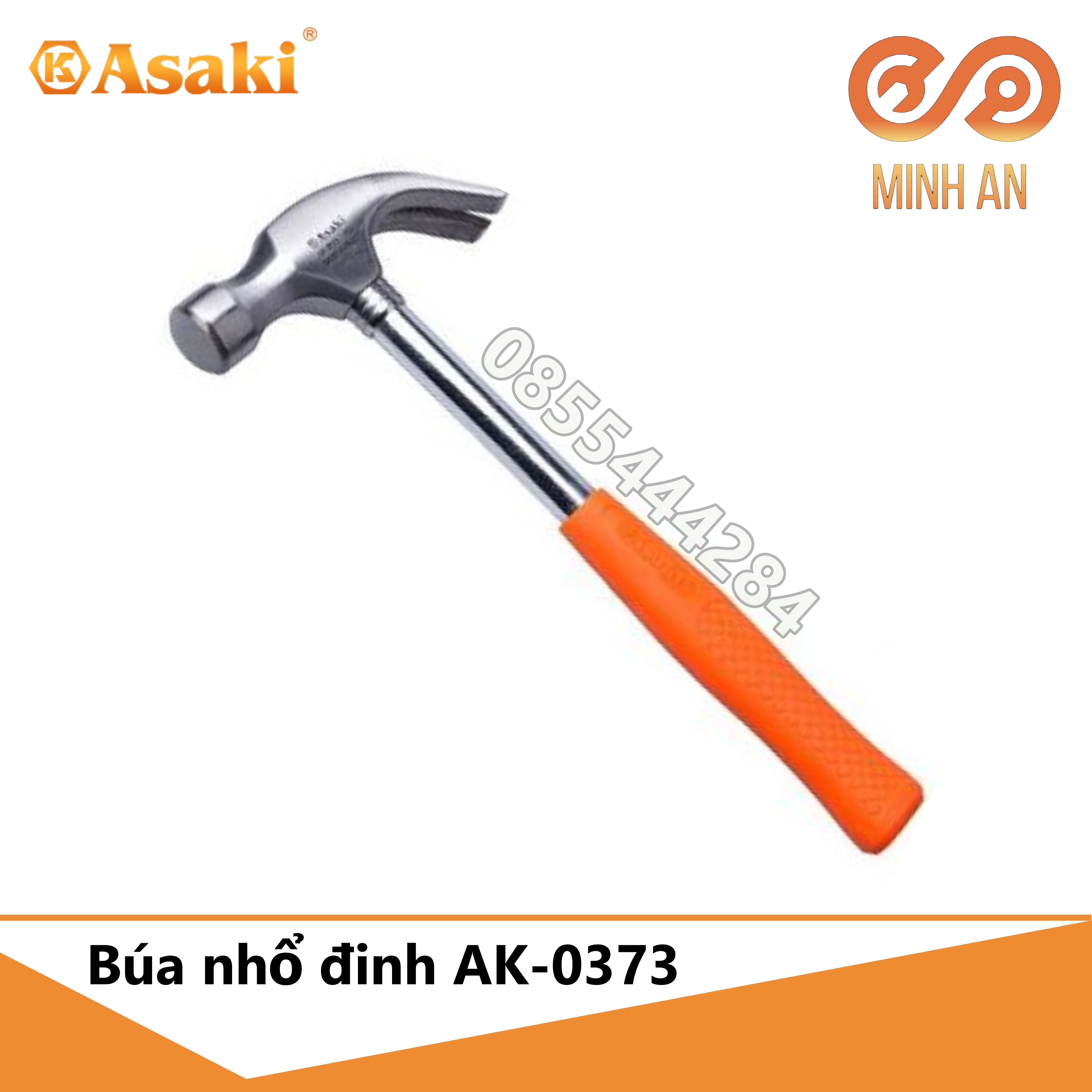 Búa Nhổ Định Bằng Thép Cán Nhựa 450G Ak-0373