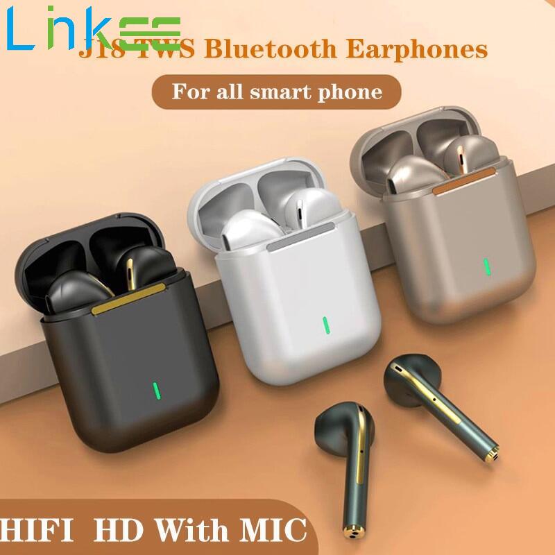  Tai Nghe Bluetooth J18 TWS Chính Hãng Tai Nghe Thể Thao Chống Nước Không Dây Mini Tai Nghe Khử Tiếng Ồn Âm Thanh Nổi Tai Nghe Cho Điện Thoại Di Động 