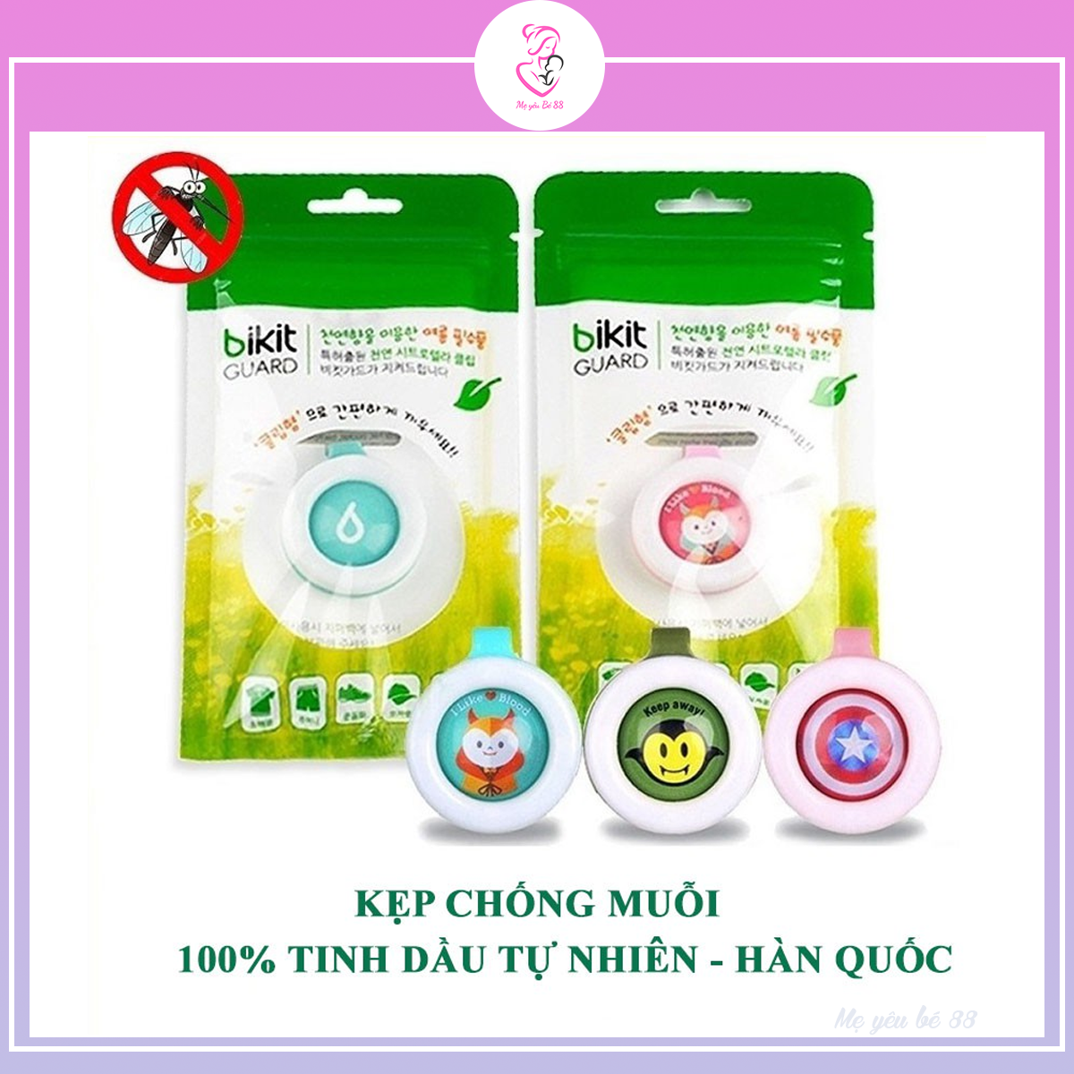 Kẹp đuổi muỗi, chống muỗi cho bé