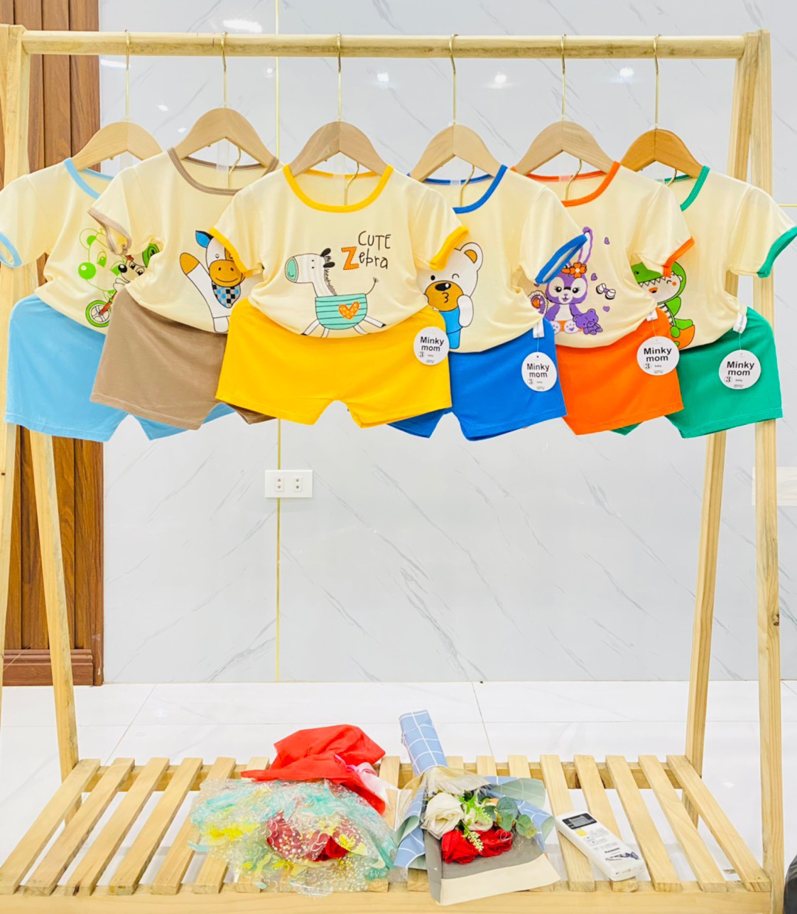 Size Bộ cộc tay bé trai, bé gái chất thun lạnh MINKYMOM cho bé, bộ thun lạnh cho bé, bộ cotton thun lạnh cho bé, bộ cộc tay thun lạnh