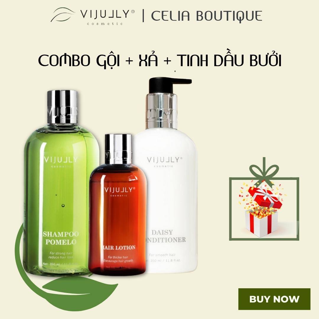 Bộ 3 Dưỡng Tóc - Xịt Tóc - Chăm Sóc Tóc Vi Jully - Giảm Ngăn Rụng - Kích Thích Mọc Tóc Con $ Giúp Tóc Mềm Mượt Vi Jully