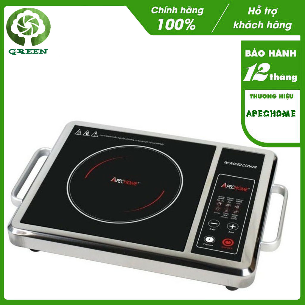 Bếp Hồng Ngoại Cao Cấp Apechome APH-BQ230E - Thân Inox - Không Kén Nồi - Hàng Chính Hãng (Bảo Hành 12 Tháng) 13 đánh giá1 câu hỏi đã trả lời