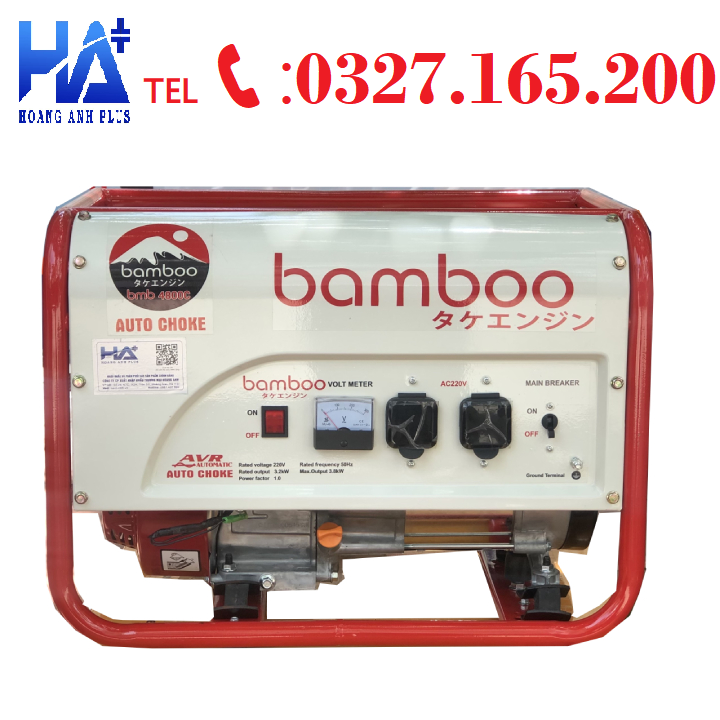 Máy phát điện chạy xăng 3.5kw bamboo 4800c