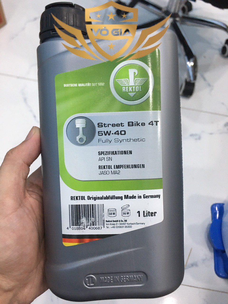 Hàng chính hãng - nhớt nhập khẩu cao cấp đức rektol street 5w40 full synthese 1l dùng cho xe số