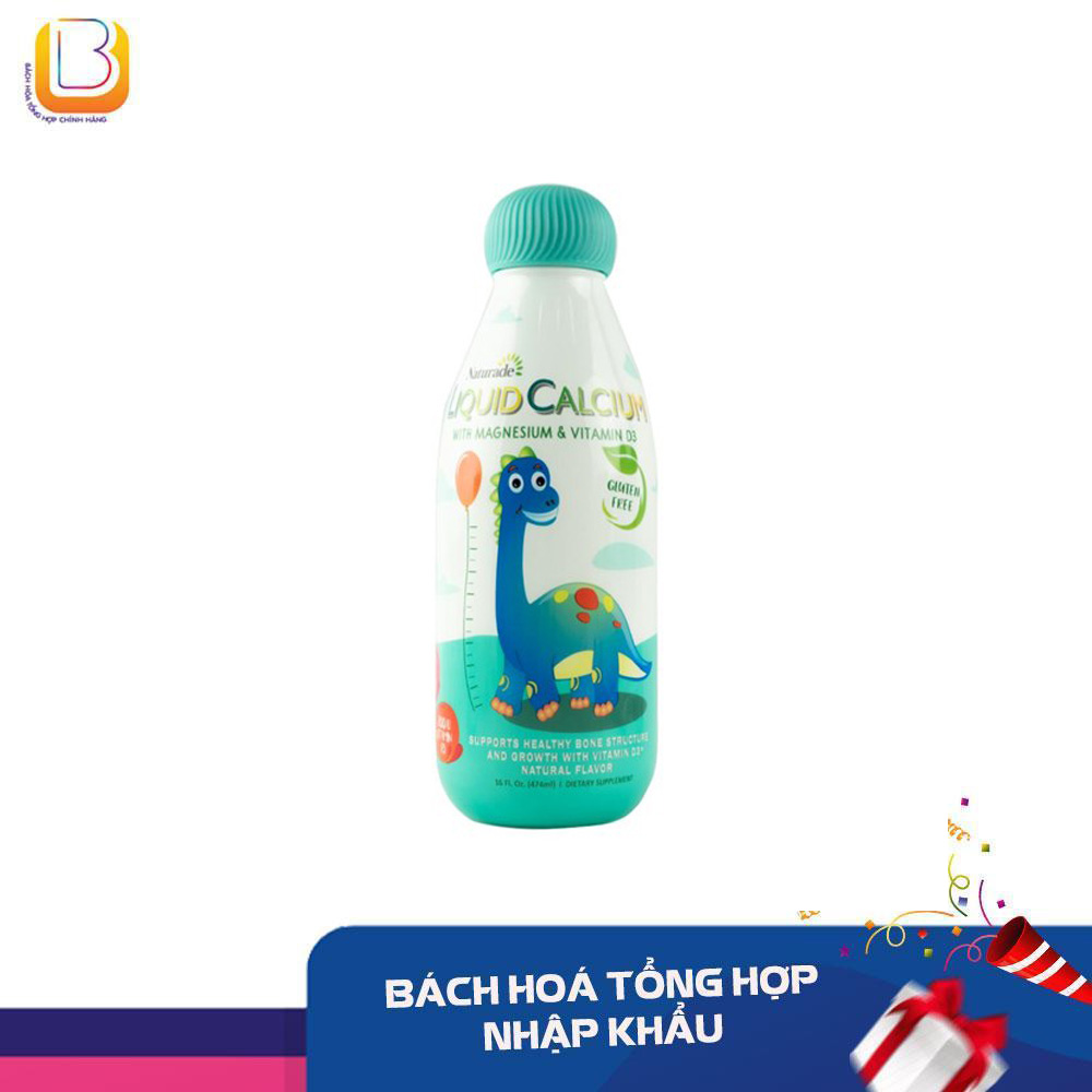[HCM]CANXI NƯỚC CHO BÉ NATURADE LIQUID CALCIUM MAGNESIUM & VITAMIN D3 474ML MỸ - Date 2023