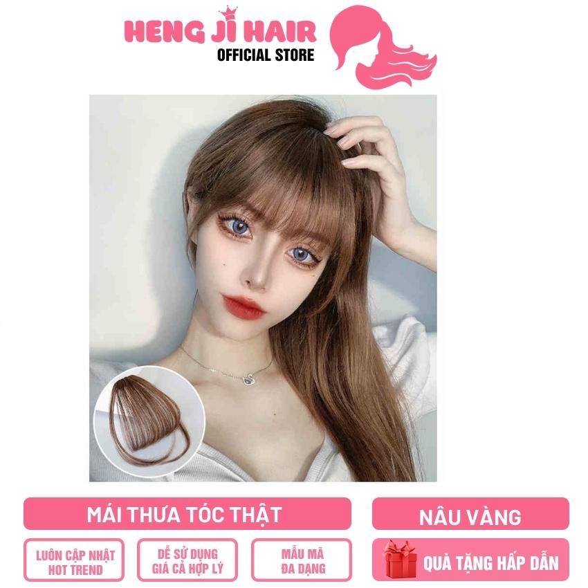 [TẶNG QUÀ 39K] Tóc Mái Nữ Thật Mái Thưa Phong Cách Hàn Quốc HH01 Tóc Thật Dùng Được Lâu, Tóc Có Thể Uốn, Nhuộm, Gội Thoải Mái - Hengji Hair Official Store