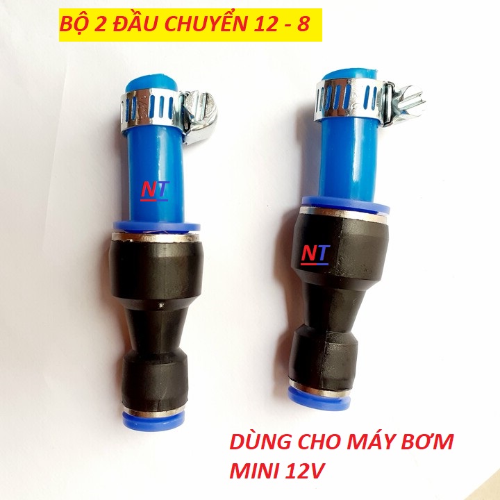 [2 Cái ] Cút kết nối nhanh ống phun sương 12 - 8mm