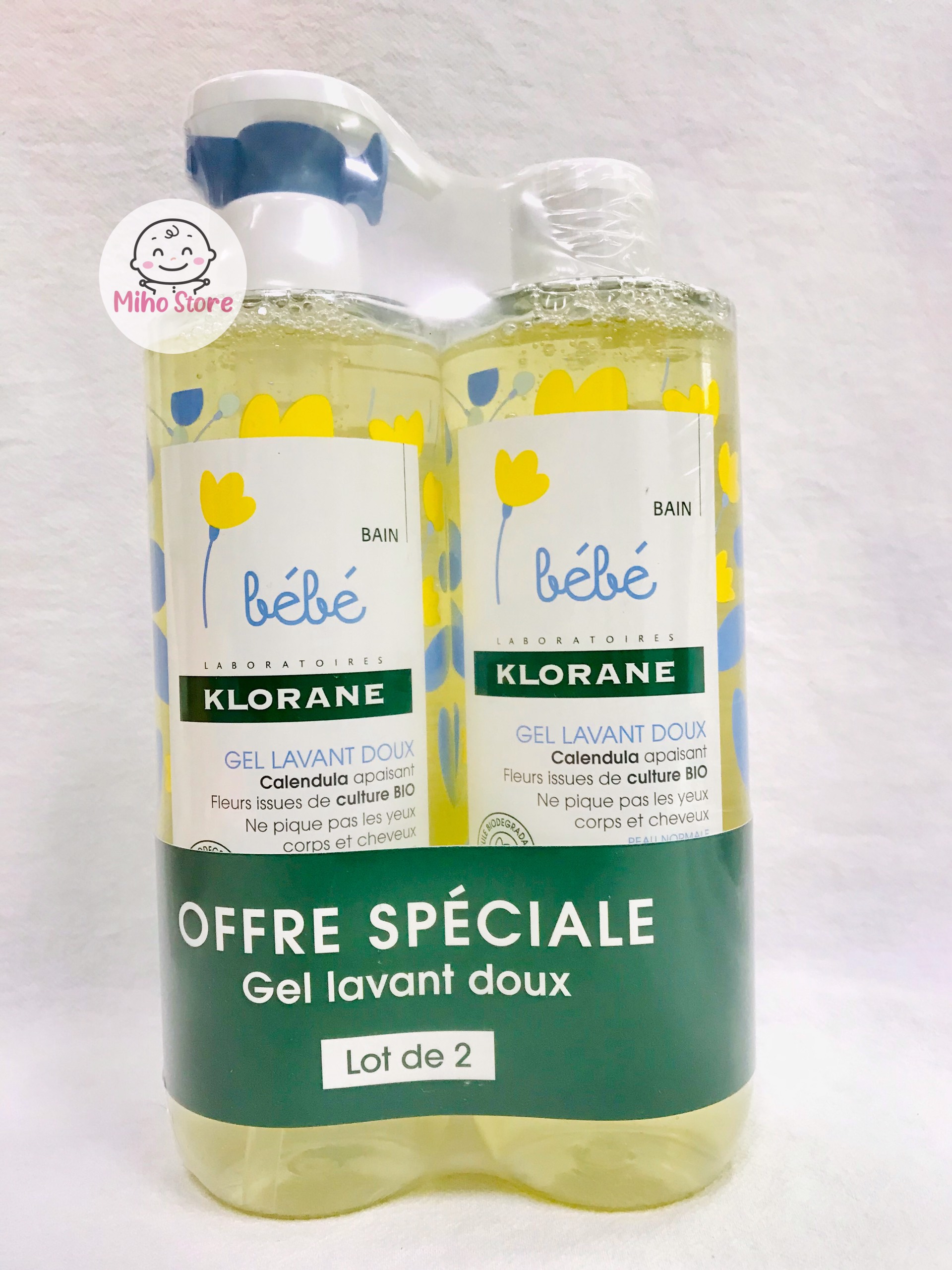 Cặp Sữa Tắm - Gội BéBé Klorane Cho Bé Tinh Chất Hoa Cúc