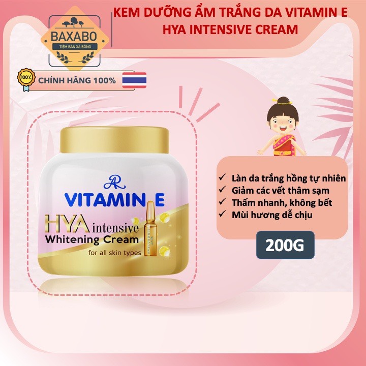 Kem dưỡng ẩm trắng da vitamin e hya intensive whitening cream aron thái lan - kem dưỡng vitamin e aron nội địa thái lan
