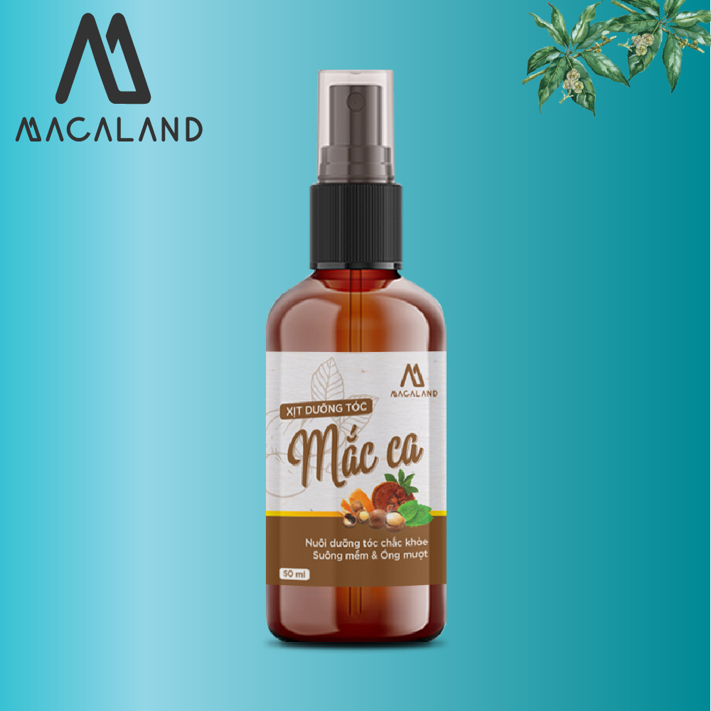 Xịt dưỡng tóc Macadamia 50ml MACALAND nuôi dưỡng và phục hồi mái tóc bồng bềnh