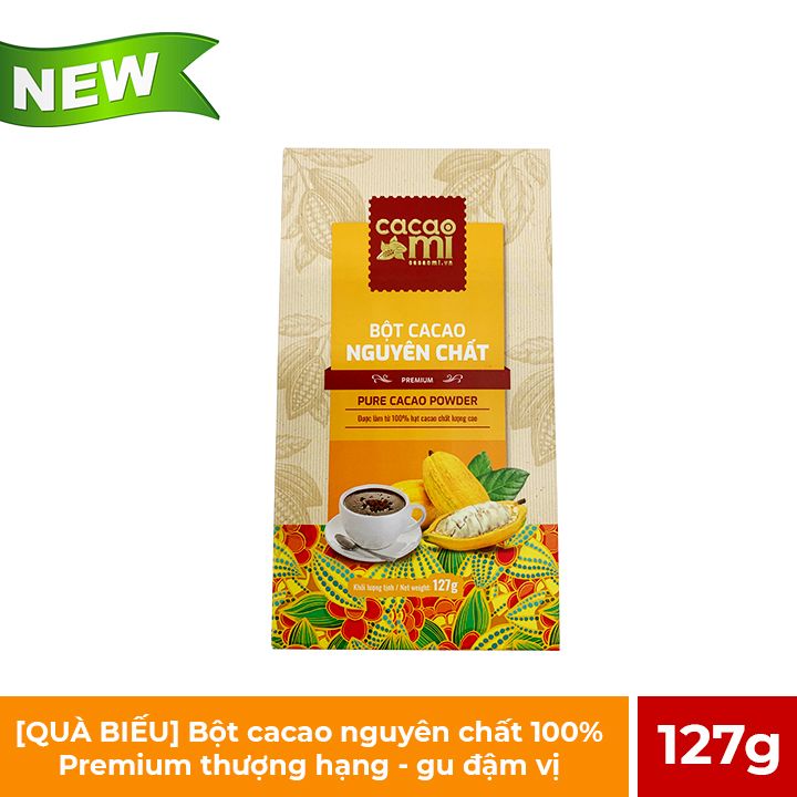 Bột ca cao nguyên chất Cacao Mi xuất khẩu loại Premium 127g