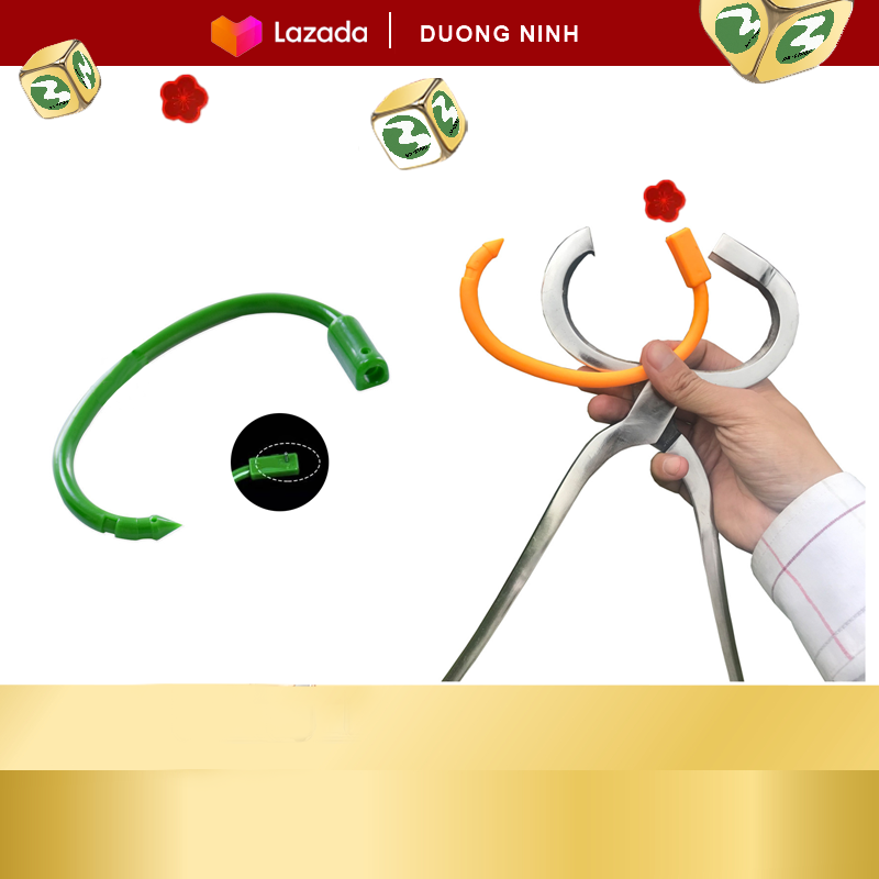 Kìm bấm mũi bò Pakistan Vòng nhựa có chốt 5.5cm