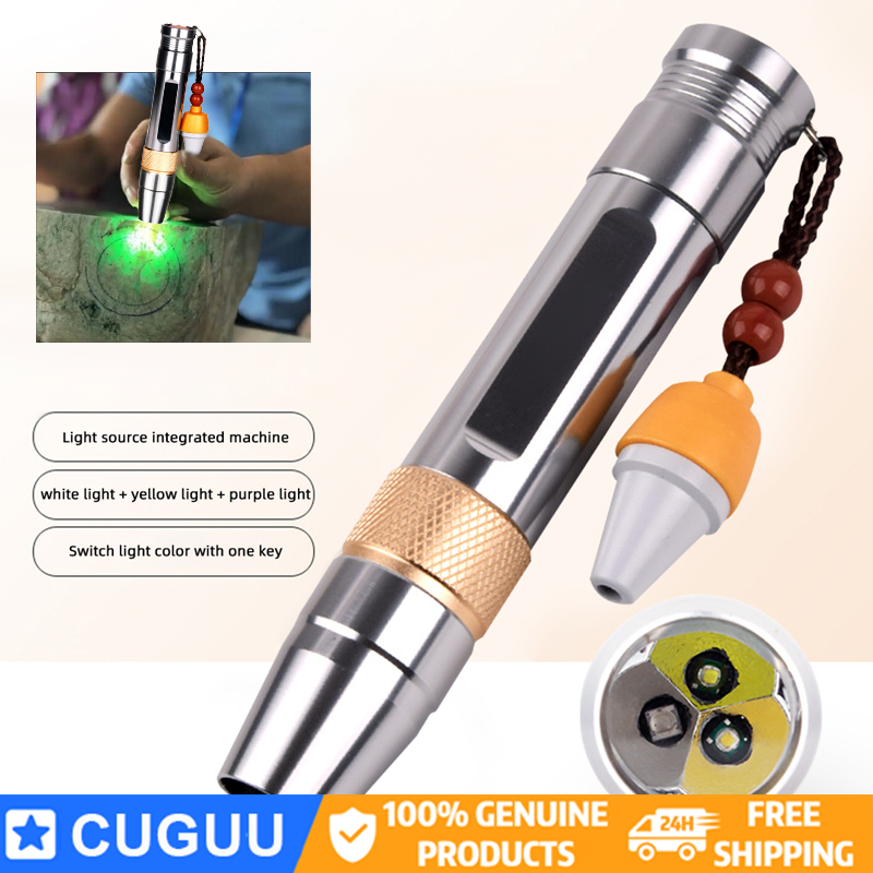 Hàng Có Sẵn Đèn Pin Cực Tím Màu Trắng Vàng 365nm Chính Hãng Đèn Pin Nhận