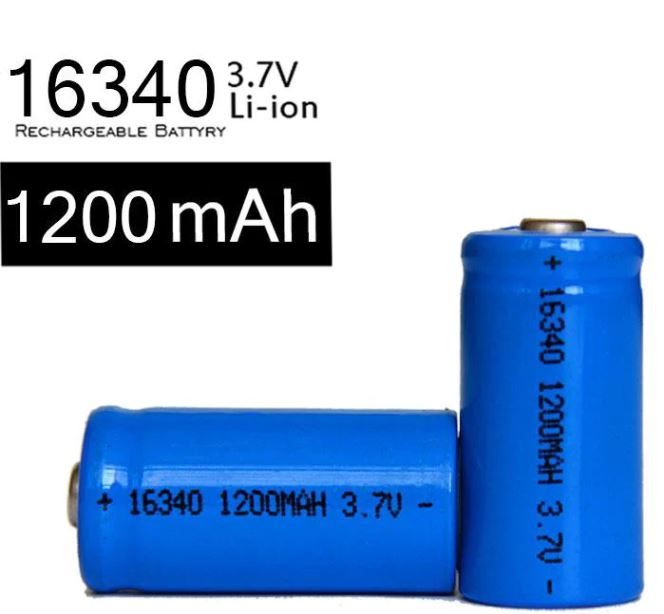 Pin sạc nhiều lần 16340 cr123a 3.7v 1300 - 1600 mah