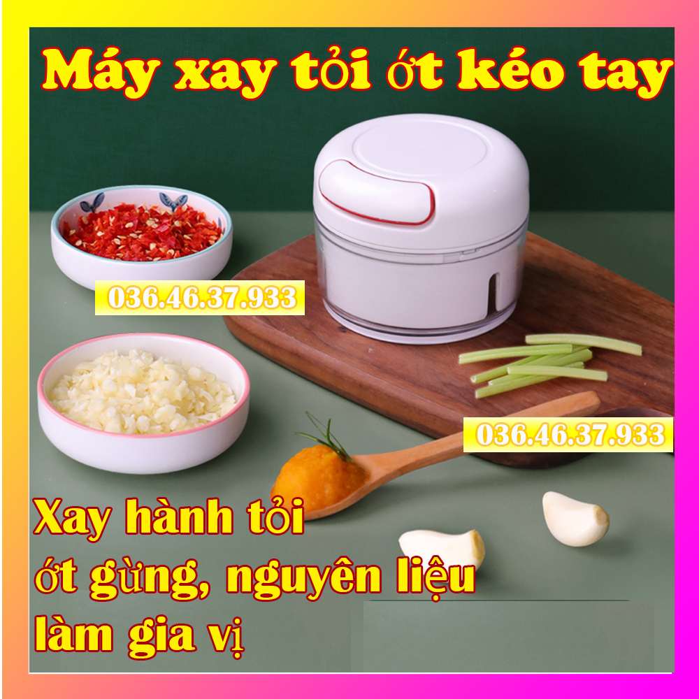 Máy xay tỏi ớt cầm tay đa năng sử dụng lưỡi dao sắc bén dễ sử dụng